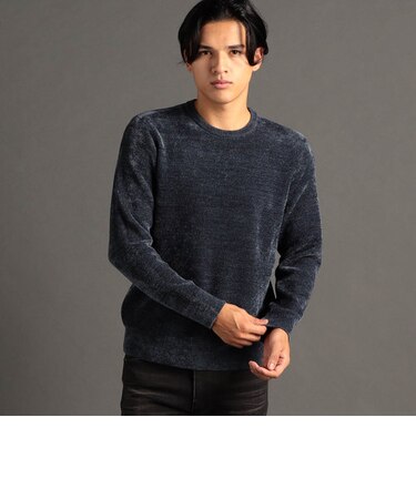 メランジダブルフェイス クルーネックニット