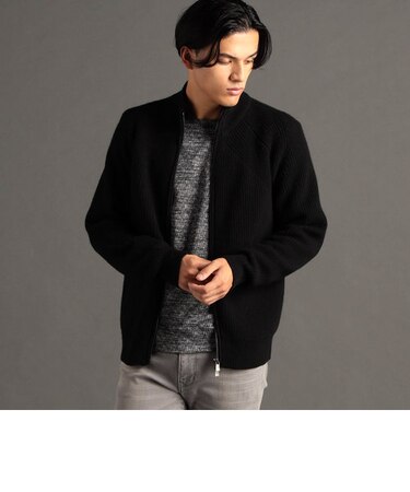 メリノウール　ニットブルゾン