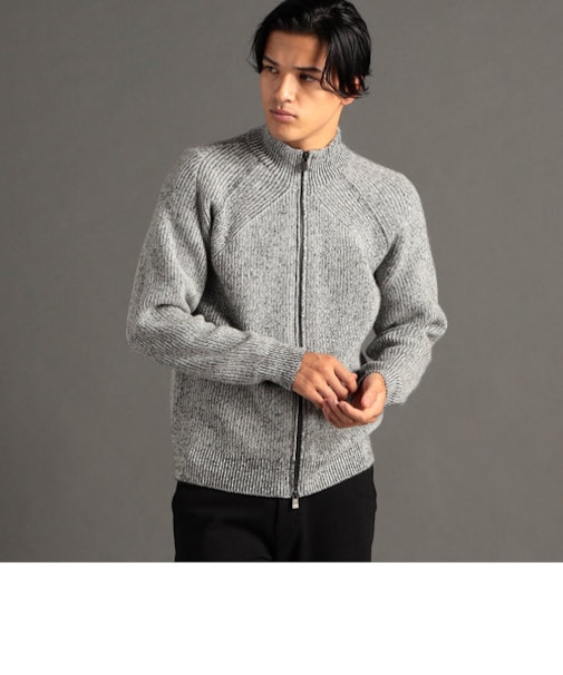 メリノウール　ニットブルゾン