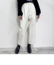 フェイクレザーサルエル パンツ