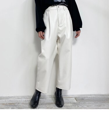 フェイクレザーサルエル パンツ