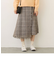 ラップ風フレア チェックスカート