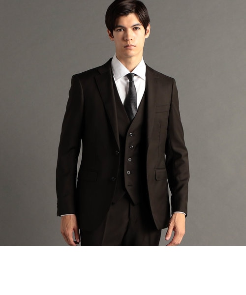 ◎極美品 ニコル スリーピース 黒×ボルドー ML ベスト付き 美シルエット1 ニコル/メンズのスーツ・ジャケット・ベストの通販｜&mall（アンド