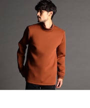 ジャガードニット衿モックネックプルオーバー