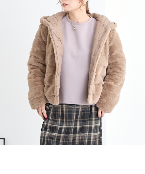 リバーシブルファーブルゾン