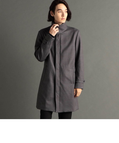 ダウンファブリック スタンドカラーコート