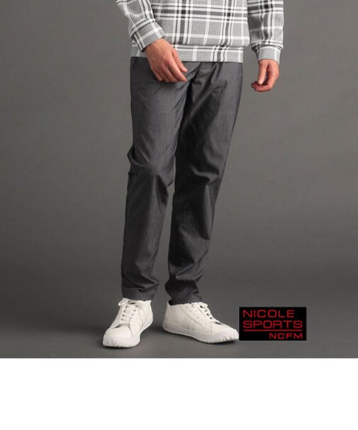 【NICOLE SPORTS】スラックス風カラーイージーパンツ