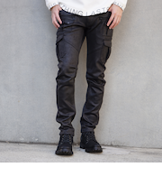 ムラプリントスウェードポンチ多ポケットカーゴ