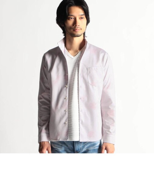 ハイストレッチポンチムラプリントシャツ