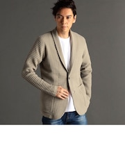 リンクスジャカード ショールカラーカーディガン