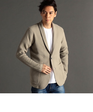 リンクスジャカード ショールカラーカーディガン