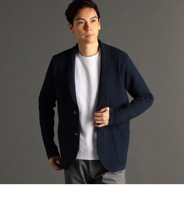 リンクスジャカード ショールカラーカーディガン