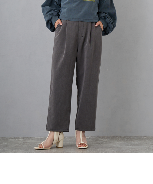 配色ステッチイージーサルエルパンツ