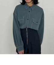 配色ステッチルーズCPOシャツ