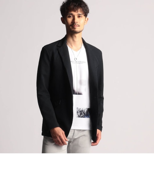 シアサッカー2Bノッチドラペルジャケット