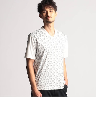 総柄ストレッチライトポンチ半袖Tシャツ