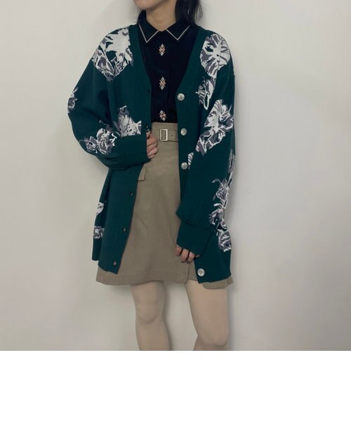 花柄ニットカーディガン｜ニコルの通販｜&mall（アンドモール