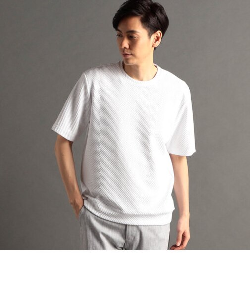 ジオメトリックブリスタージャカード クルーネックTシャツ