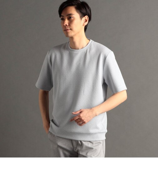 ジオメトリックブリスタージャカード クルーネックTシャツ