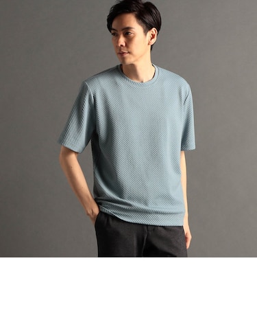 ジオメトリックブリスタージャカード クルーネックTシャツ