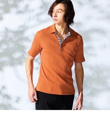 【WEB限定】ランダムテレコスキッパーポロシャツ