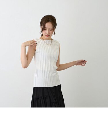 リブニットタンクトップ
