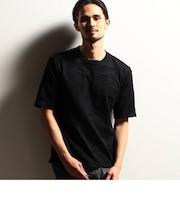 【RIELABO】カモフラリンクスジャカードクルーネック半袖Tシャツ