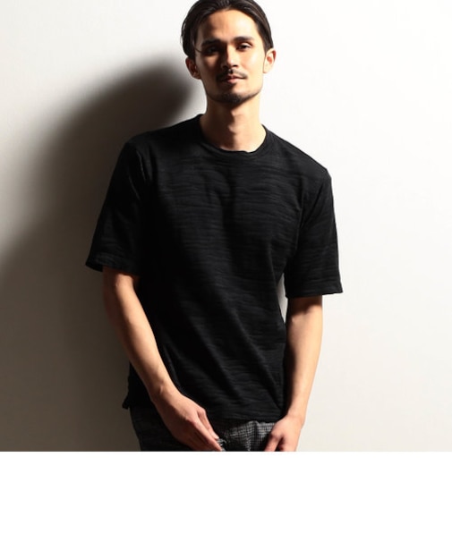 【RIELABO】カモフラリンクスジャカードクルーネック半袖Tシャツ