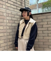【WEB限定】フェイクレザーショートベスト