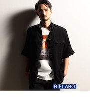 【RIELABO】テンセルクレープオーバーシャツ