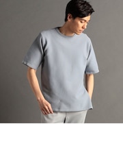サイドジップ 半袖ニットTシャツ