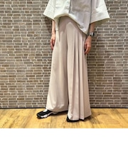 アシンメトリー　サイドプリーツパンツ