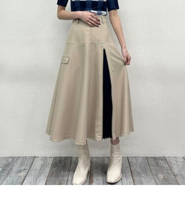 ジップスリットプリーツスカート