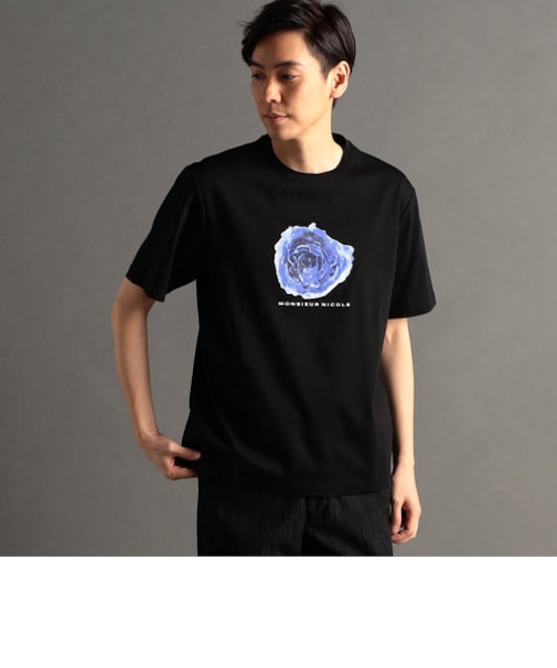 フラワーグラフィック 半袖Tシャツ