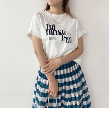 パール+刺繍ロゴプリントＴＥＥ