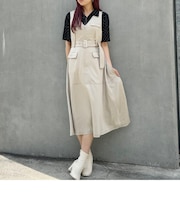 フラップデザイン ジャンパースカート