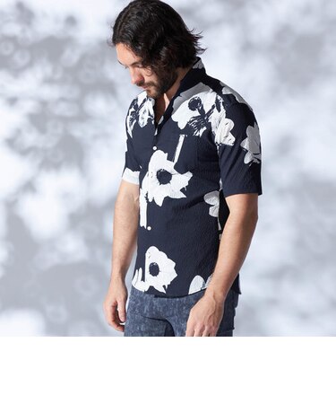 マイクロサッカープリントシャツ