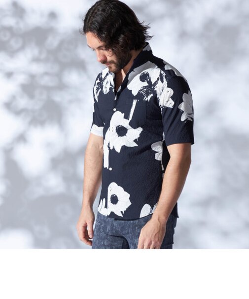 マイクロサッカープリントシャツ