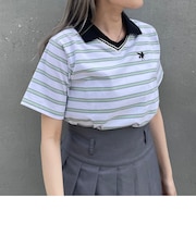 ラインデザイン ラガーＴシャツ／マルチボーダー