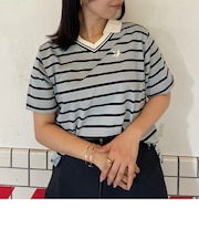 ラインデザイン ラガーＴシャツ／マルチボーダー