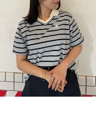 ラインデザイン ラガーＴシャツ／マルチボーダー