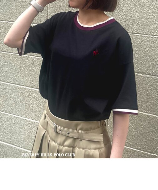 【BEVERLY HILLS POLO CLUB】ハイショクラインＴＥＥ