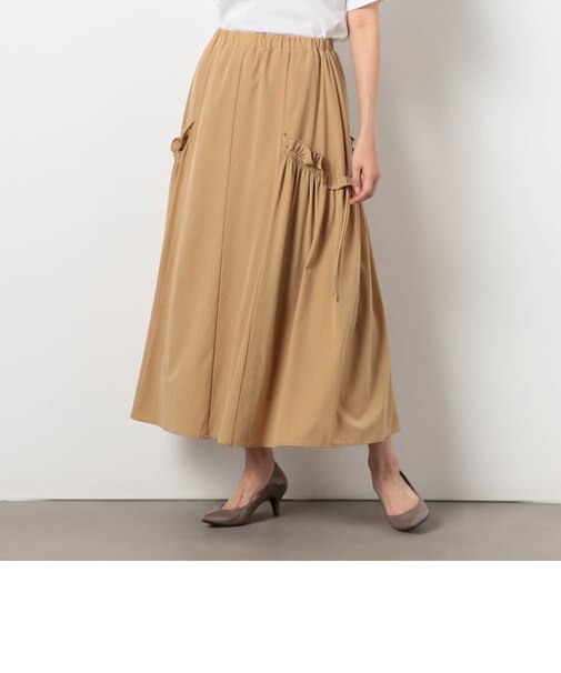 【WALDO】ナイロンストレッチドロストスカート