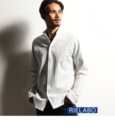 【RIELABO】ストレッチドビー スタンドシャツ