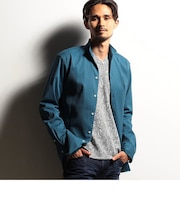 【RIELABO】ストレッチドビー スタンドシャツ