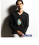 【RIELABO】グラフィック×ロゴプリントVネックTシャツ