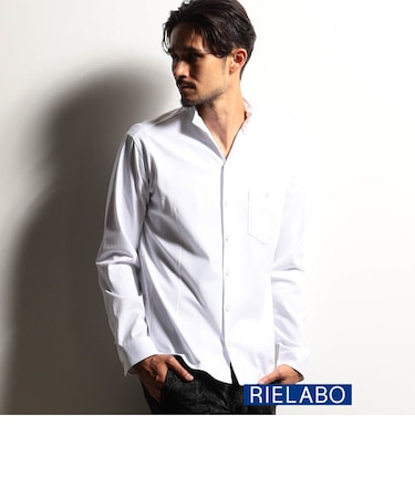【RIELABO】シルケットコットンショートスタンドカラーシャツ