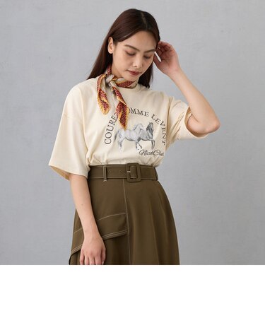 ホースプリント＋刺繍TEE