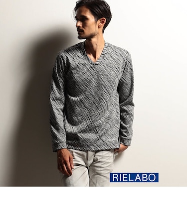 【RIELABO】アラカルトパターンドレスVネックカットソー