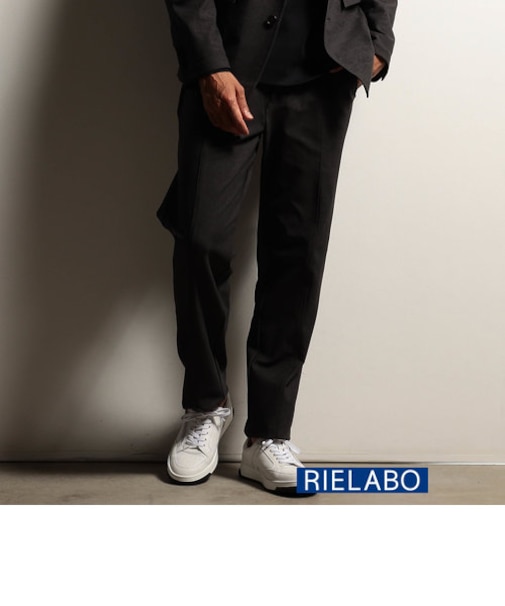 【RIELABO】レザーライクジャージ イージーパンツ